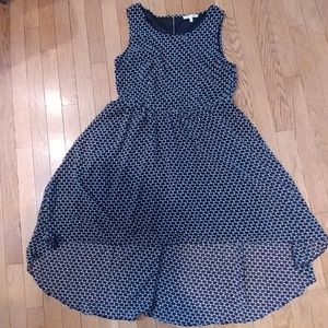 High low sleeveless bow dress